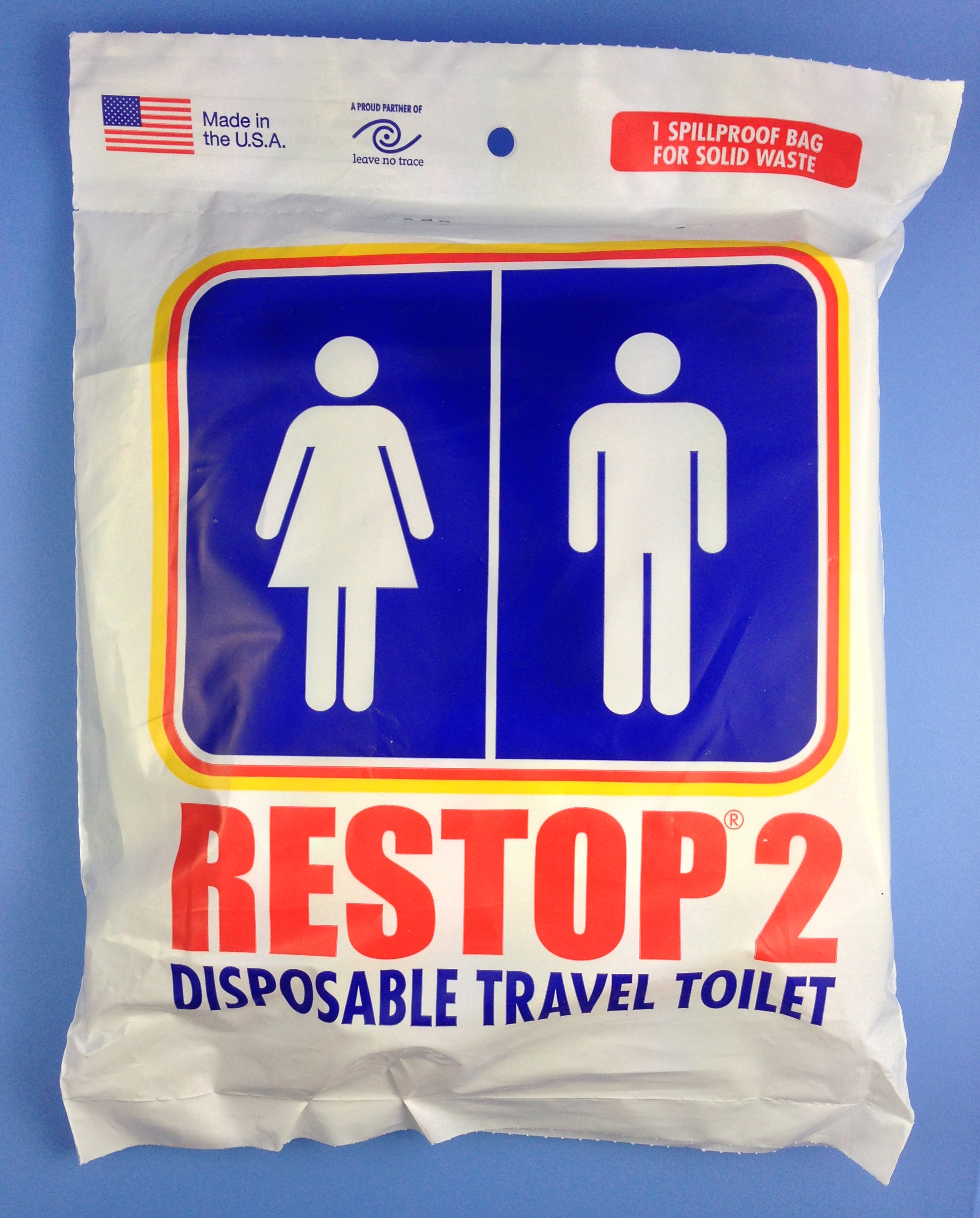 RESTOP 2 Disposable Travel Toilet For Solid & Liquid Waste Bag (Qty. 1)
